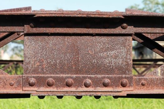 Old rusty metal structure Close to,