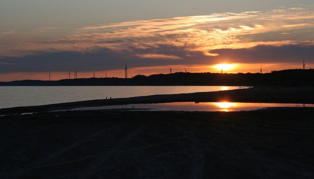 A sunset at Port Burwell provincial park.
