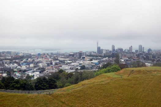 Auckland city view from Mount Eden, New Zealand