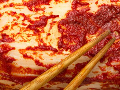 close up of korean kimchi