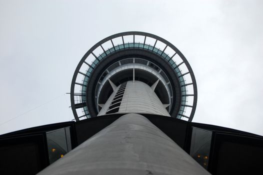 Auckland tower bottom view, New Zealand