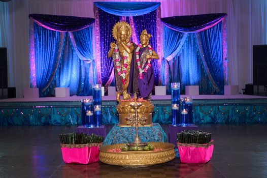 image of Hindu Deities in front of mandap