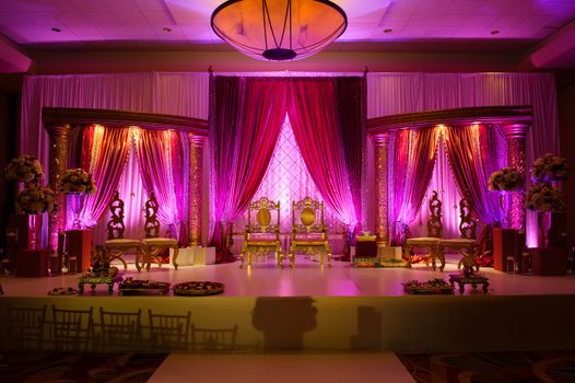 Image of a mandap at an Indian wedding