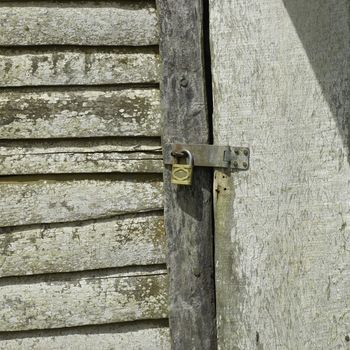 Lock on an old door