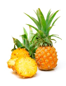 Ripe Pineapple Fruit,  isolated on white background