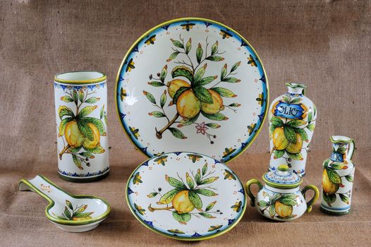Some beautiful painted classical tuscan potteries (Ceramiche) 