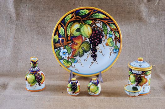 Some beautiful painted classical tuscan potteries (Ceramiche) 
