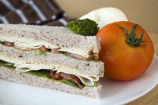 gaba bread sandwich put with fresh tomato
