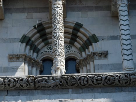 Lucca - detail from St Martin's Cathedral facade