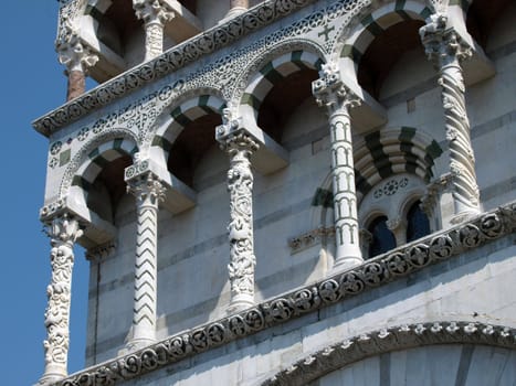 Lucca - detail from St Martin's Cathedral facade