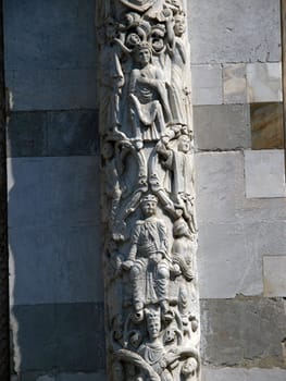 Lucca - detail from St Martin's Cathedral facade