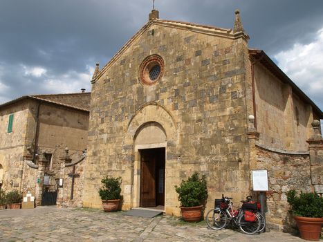  Monteriggioni - Santa Maria church. This church located in Piazza Roma, was built in the 13th century