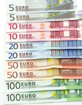 Euro banknotes money as background