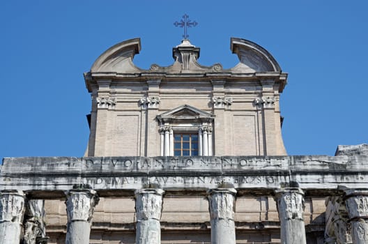 Temple of Antoninus and Faustina in the Roman forum, Rome