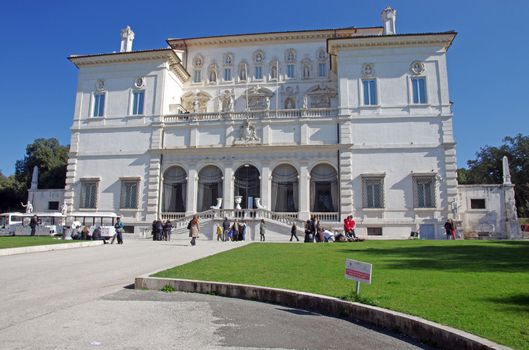 ROME, ITALY - MARCH 09: Villa Borghese (Galleria Borghese) in Rome on March 09, 2011 in Rome, Italy
