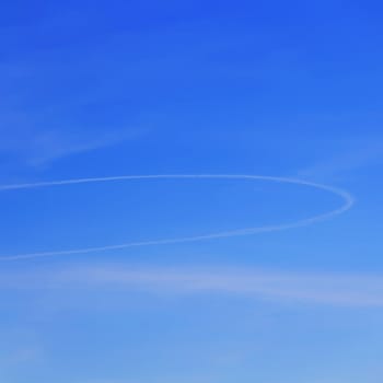 Image of the summer fluffy blue sky