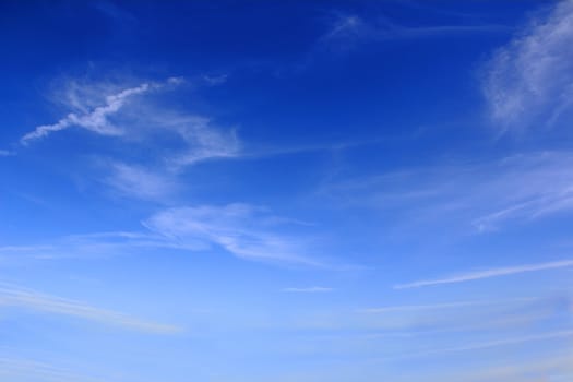 Image of the summer fluffy blue sky