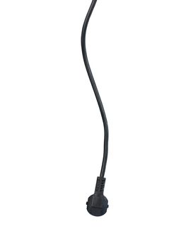 A power cord used conceptually on a white background
