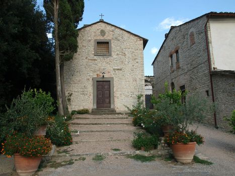 A small rural church in Tuscany