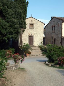 A small rural church in Tuscany