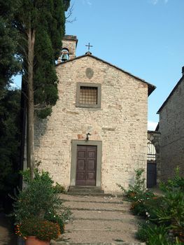 A small rural church in Tuscany