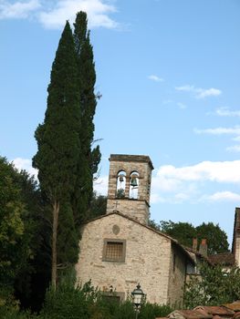 A small rural church in Tuscany