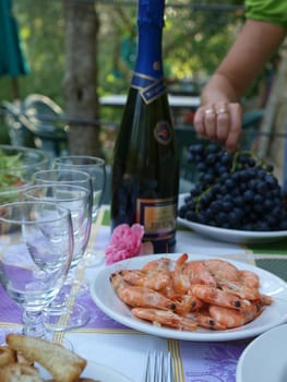 A delicious meal waiting for guests