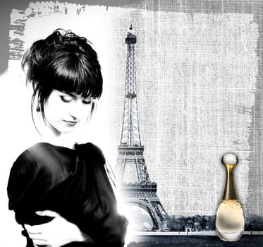 Advertising perfume, France
