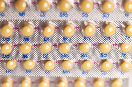 Contraceptive Pill. tablets (Birth Control Pills) background