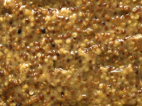close up of multigrain mustard food background