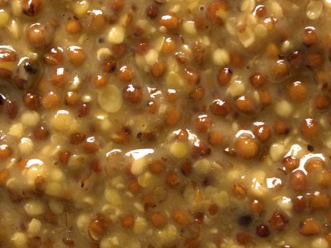 close up multigrain mustard food background