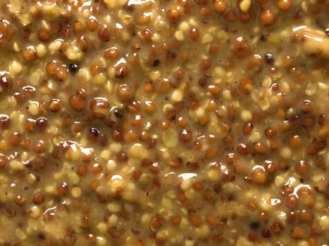 close up of multigrain mustard food background