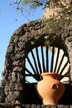 Italy. Campania region. Ischia Island. An amphora 