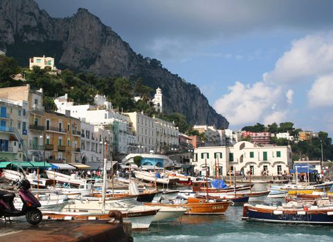 Italy. Campania region. Island Capri. In harbour  

