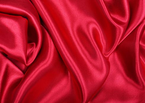 Smooth elegant red silk can use as background 