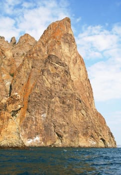 The Ukraine. Crimea peninsula. The view on Karadag. Rock