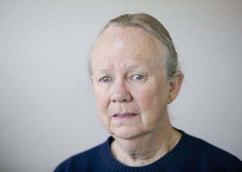 Portrait of a worried senior woman 