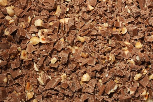 chopped chocolate with nuts, frame filling, great as background