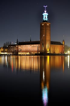 The city hall in Stockholm.