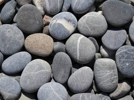 Grey pebbles on the beach can use as background 