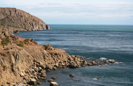 The Ukraine. Crimea peninsula. The view on Meganom cape. Rocks