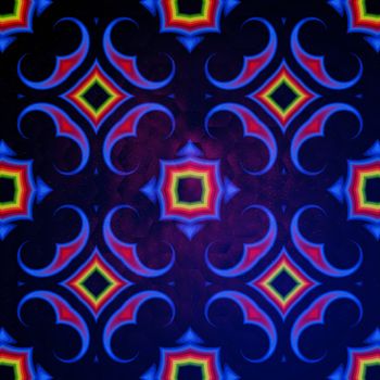vintage abstract blue background oriental ornament kaleidoscope