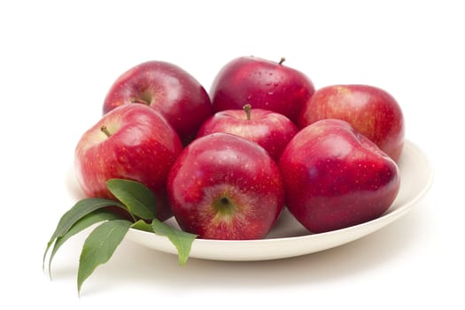 red apples in a plate