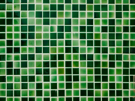 Green tone Ceramic tile wall for background