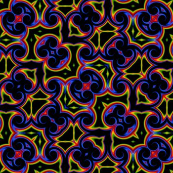 vintage abstract background blue yellow red oriental ornament kaleidoscope