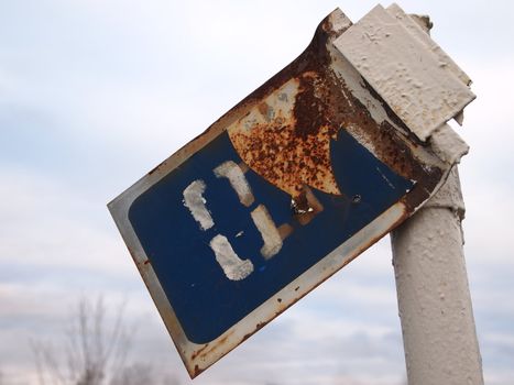 old road sign