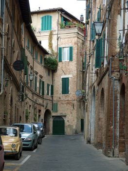 Siena - picturesque street in the historic city centre