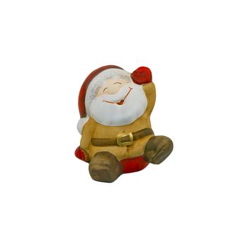 Figure of happy smiling Santa isolated on white background