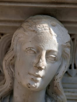 Siena - Face of the woman from Capella Di Piazza at Palazzo Pubblico