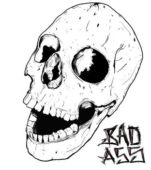Hand drawn skull. very high quality and very original.